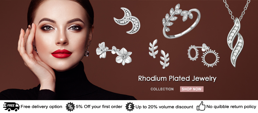 Rhodium Plates Silver Jewellery