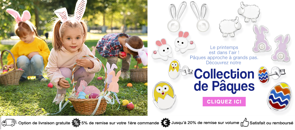 Vente en gros de bijoux en argent 925 pour pâques